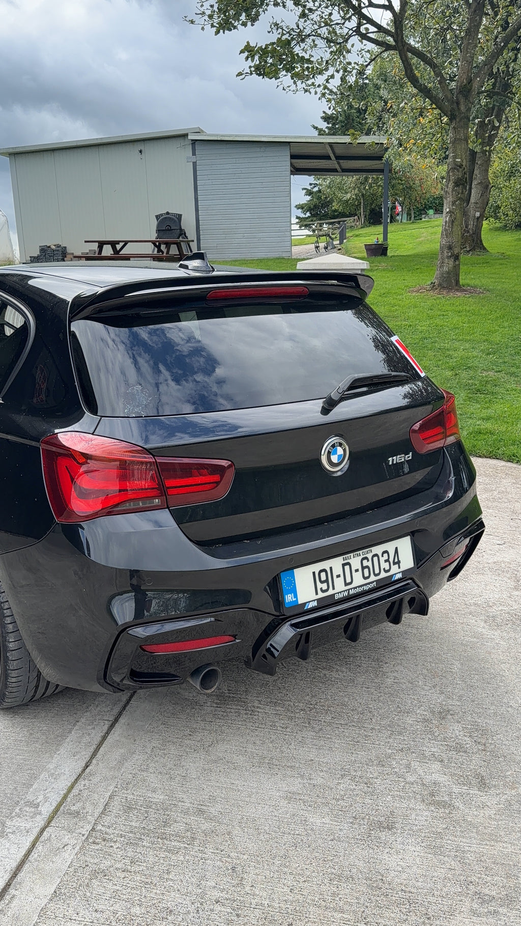 Full Aero Body Kit Diffuser 00____ In Gloss Black For BMW 1 Series LCI M Sport F20 F21 2015-2019