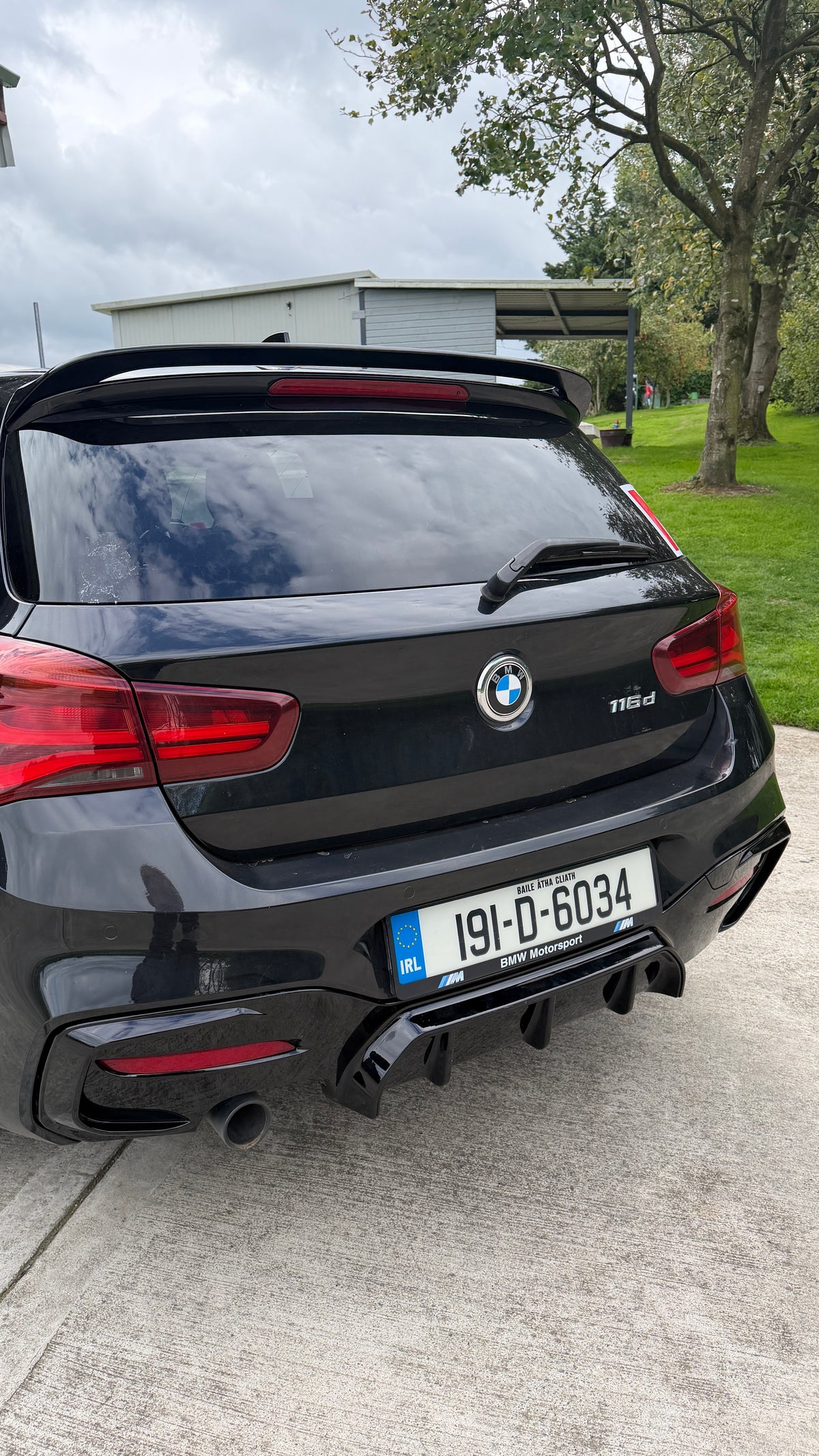 Full Aero Body Kit Diffuser 00____ In Gloss Black For BMW 1 Series LCI M Sport F20 F21 2015-2019