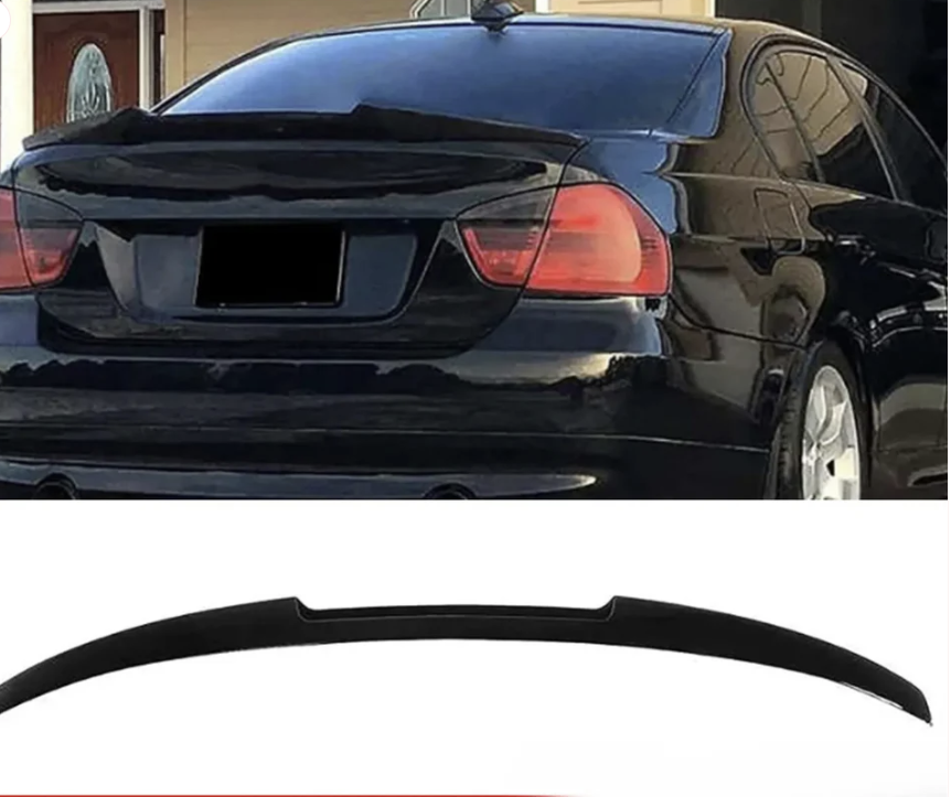 BMW E90 Gloss Black M4 Style Boot Lip Spoiler 2004-2012