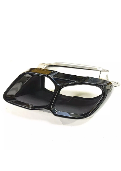 BMW X5 Exhaust Clamps Gloss Black Stainless Steel