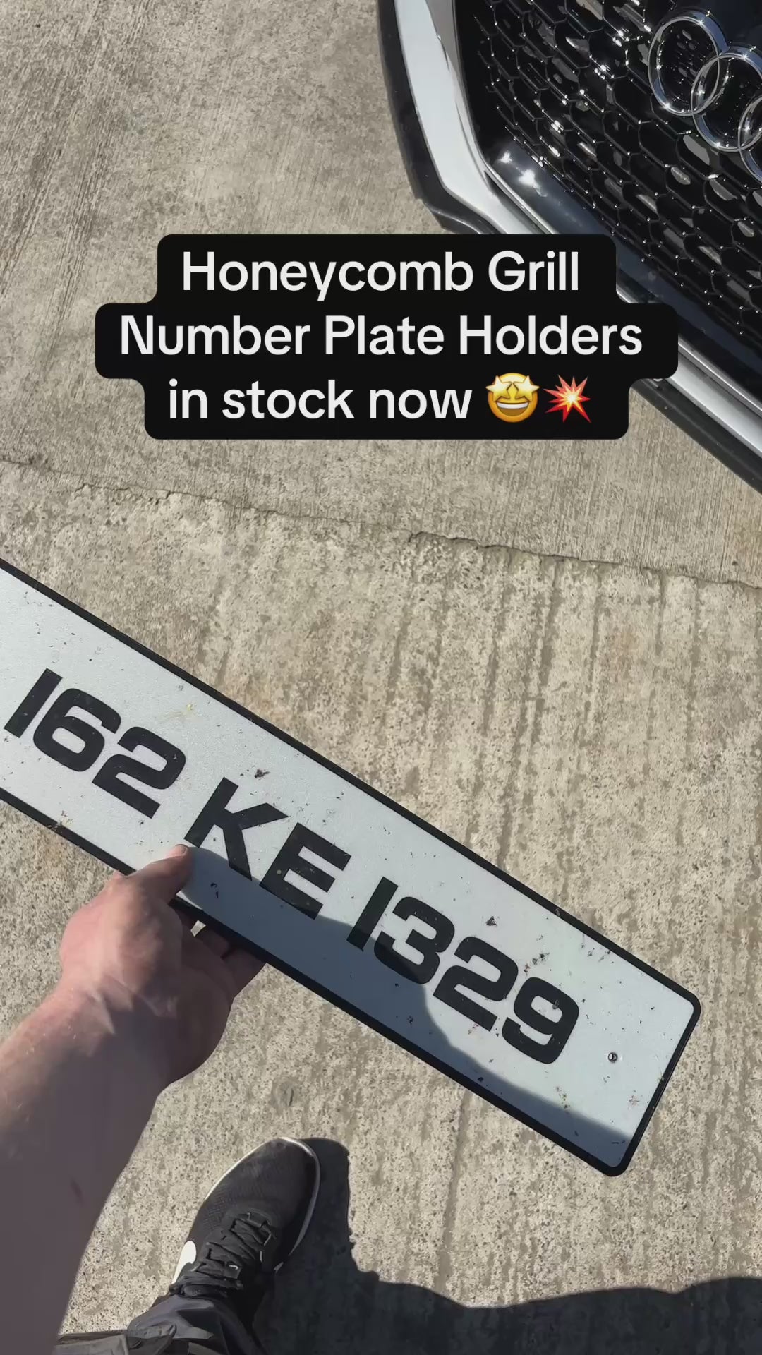Audi Honeycomb Grill Number Plate Holders